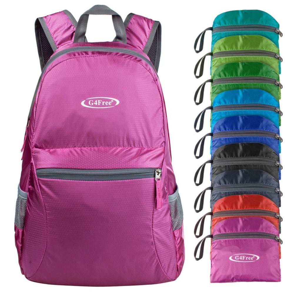 Pink, Unipened, NWT, G4Free 20L Lightweight Packable Backpack Daypack